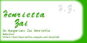 henrietta zai business card